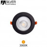 Downlight LED Redondo EMPOTRABLE PLEX 15w 3000K Color del marco Negro 100x53mm SILVER UUS