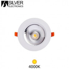 Downlight LED Redondo EMPOTRABLE PLEX 15w 4000K Color del marco Blanco 100x53mm SILVER UUS