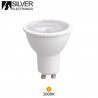 Bombilla Dicroica LED GU10 ((( REGULABLE ))) 8w 3000K 600Lm 220V PREMIUM SILVER C1