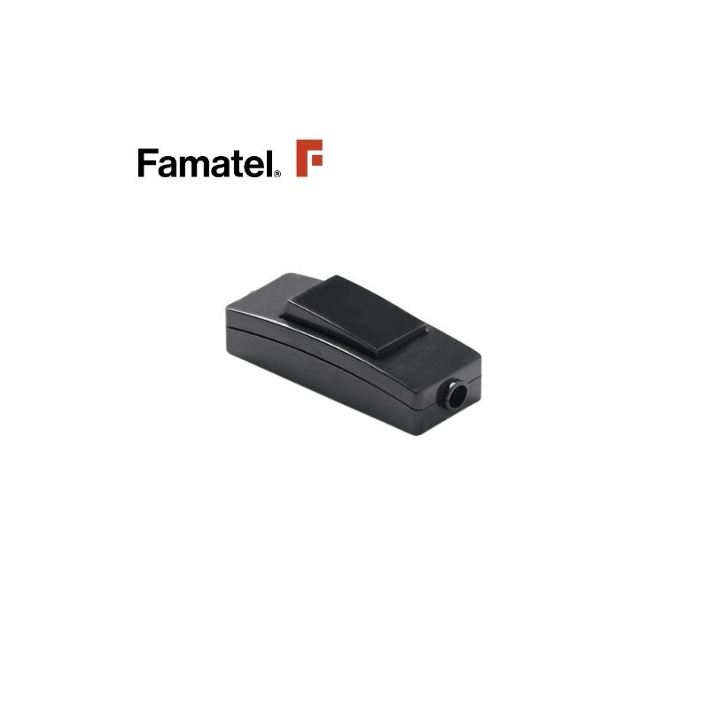 Interruptor de paso 2A-220V negro FAMATEL C50