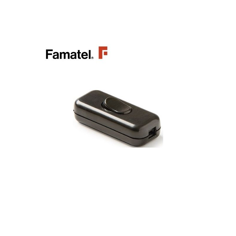 Interruptor de paso 2A-220V negro FAMATEL C20
