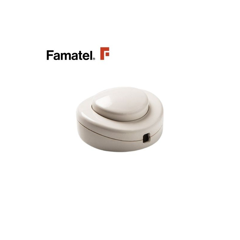 Interruptor de pie 2A-220V blanco Retráctil FAMATEL 34