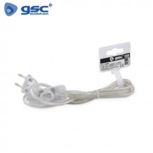 Conexion Cable plano Transparente 2 x 0,75 mm 2 m con interruptor GSC C1/100