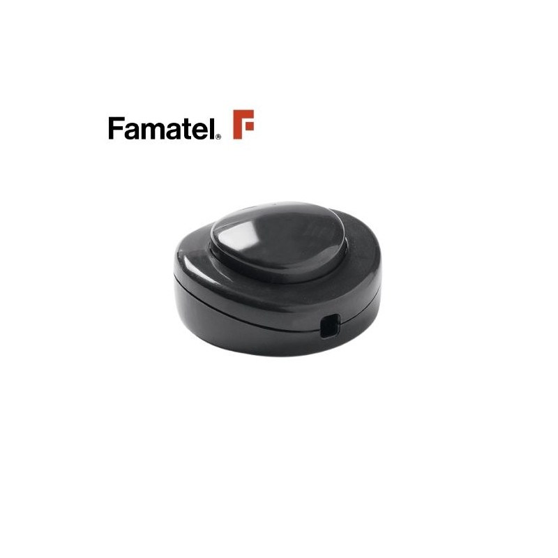 Interruptor de pie 2A-220V negro Retráctil FAMATEL C34