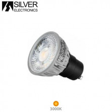 Bombilla Dicroica LED GU10 5w 3000K 470Lm Gris PRO 220V PREMIUM SILVER