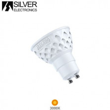 Bombilla Dicroica LED GU10 5w 3000K 470Lm Blanca PRO 220V PREMIUM SILVER C10