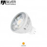 Bombilla Dicroica LED MR16 5w 3000K 470Lm Blanca PRO 12V PREMIUM SILVER