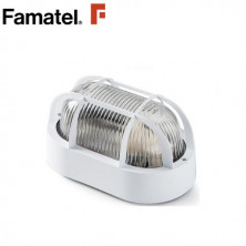 Aplique de pared Máx.60w E27 Ovalado Difusor cristal Blanco IP44 FAMATEL C1