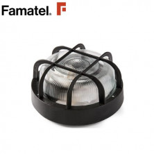 Aplique de pared Máx.100w E27 Redondo Difusor cristal Negro IP44 FAMATEL C1