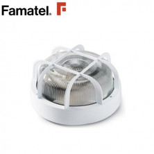 Aplique de pared Máx.100w E27 Redondo Difusor cristal Blanco IP44 FAMATEL C1