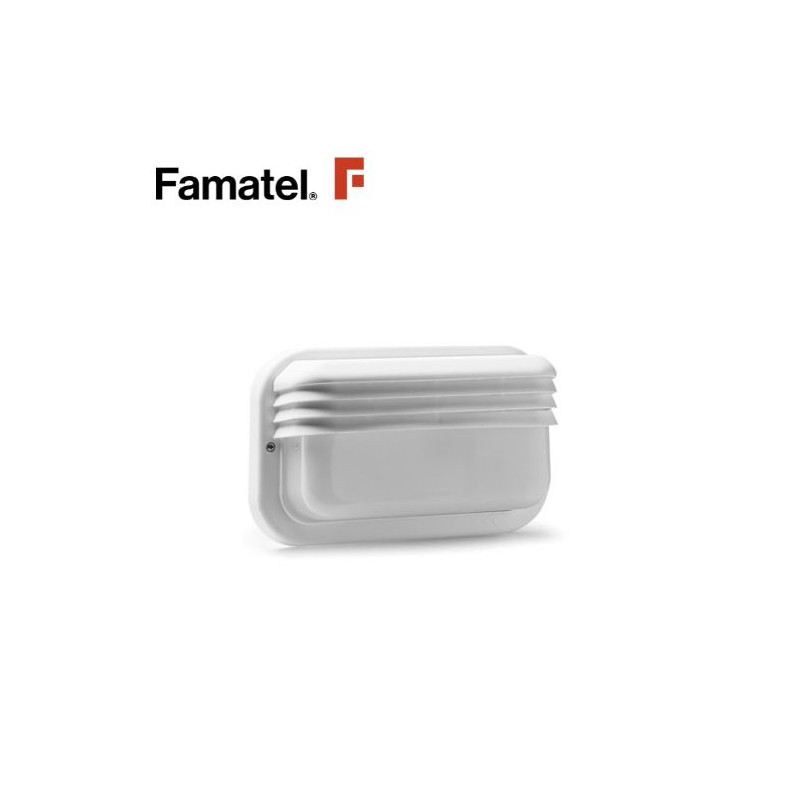 Aplique de pared Máx.18w E27 Horizontal Difusor Exterior Blanco IP44 ECOLED FAMATEL C1