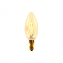 Bombilla Vela LED E14 2w 2200K 220Lm Filamento EDISON 220V SILVER