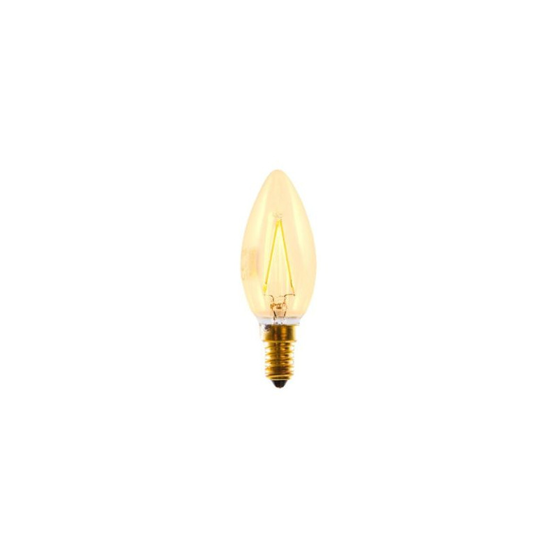 Bombilla Vela LED E14 2w 2200K 220Lm Filamento EDISON 220V SILVER