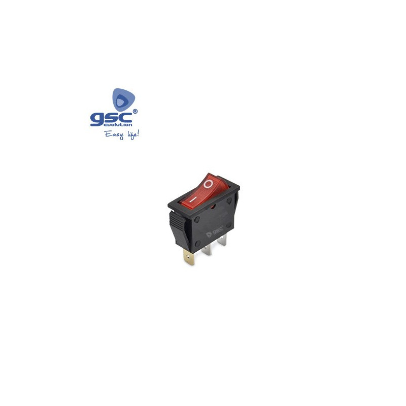 Interruptor SPST ON OFF con luz 164A - 16A Bolsa 5 undiades GSC C10/1