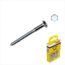 Tornillo tirafondo cabeza hexagonal 5x40mm cincado Blister de 40 unidades CELO