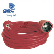 Prolongador 15m 16A 3x1,5mm Schuko Rojo GSC C1/5