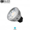 Bombilla Dicroica LED MR16 5w 5000K 470Lm Gris PRO 12V PREMIUM SILVER C10