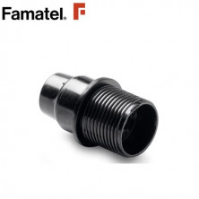 Portalámpara E14 Baquelita Roscado con tope Negro FAMATEL UUS