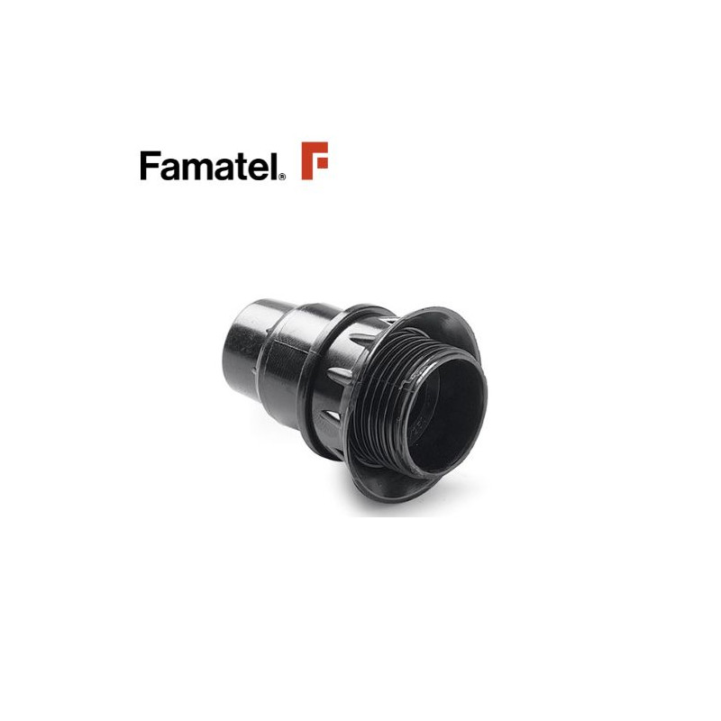 Portalámpara E14 Baquelita Roscado con arandela Negro FAMATEL | 60