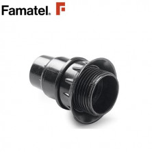 Portalámpara E14 Baquelita Roscado con arandela Negro Blister FAMATEL C15