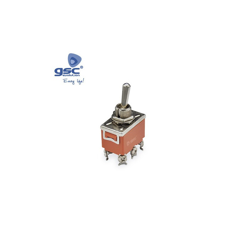 Interruptor DPST ON OFF 15A Bolsa 5 undiades GSC C10/100