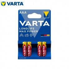 Pila Alcalina AAA LR03 1,5v Max Power Blíster 4 pilas VARTA