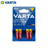 Pila Alcalina AAA LR03 1,5v Max Power Blíster 4 pilas VARTA