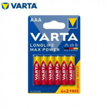 Pila Alcalina AAA LR03 1,5v Max Power Blíster 6 pilas VARTA