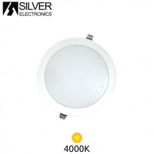 Downlight LED Redondo EMPOTRABLE 18w 4000K 1450Lm Marco Blanco 225x12mm GORT PROFESIONAL SILVER