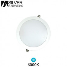 Downlight LED Redondo EMPOTRABLE 18w 6000K Marco Blanco 225x12mm SILVER C1