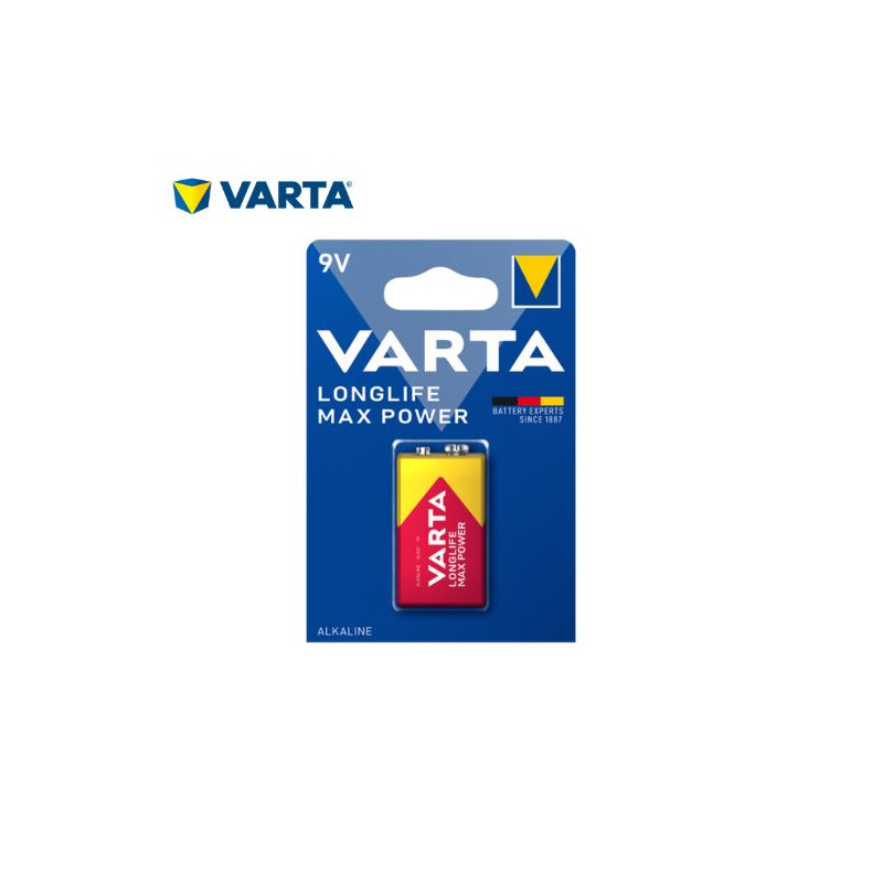 Pila Alcalina 9V 6LR61 Max Power Blíster 1 pila VARTA