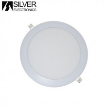 Downlight LED Redondo EMPOTRABLE 25w 3000K Color del marco Plata 230x48mm SILVER UUS