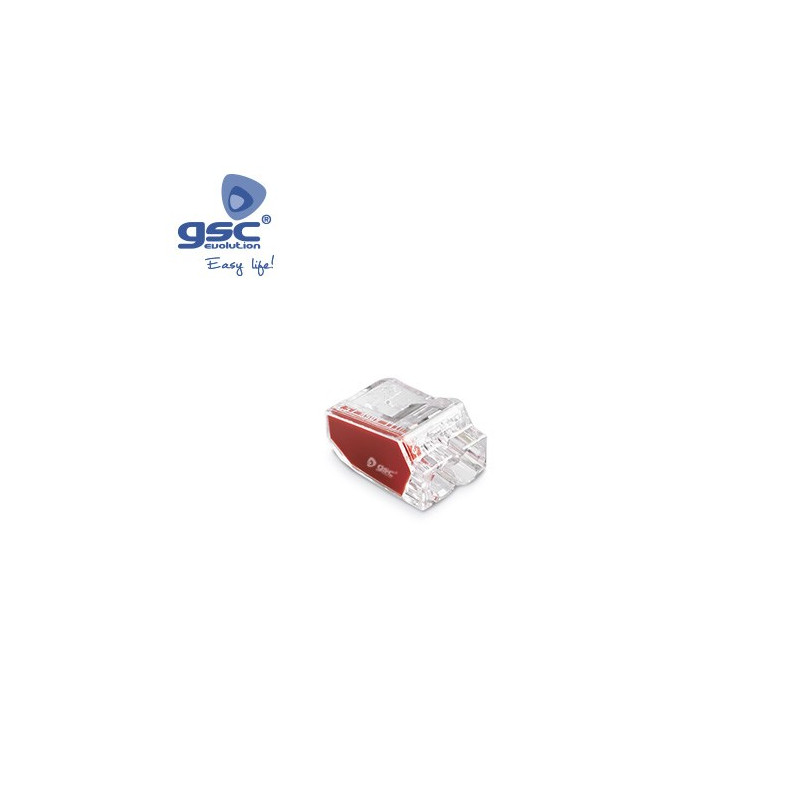 Conector empalme rápido 2 vias 0.5-2.5mm Rojo Bolsa 5 unidades GSC C1/0