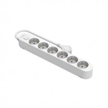 Base 6 Tomas TT 3x1,5mm 1,5 metros de cable con interruptor PROTEK PLUS SILVER C1/5