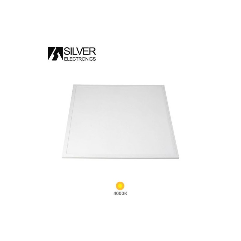 Panel LED Cuadrado 36w 4000K 3500Lm EMPOTRABLE Color del marco Blanco 60x60cm MACE SILVER C1