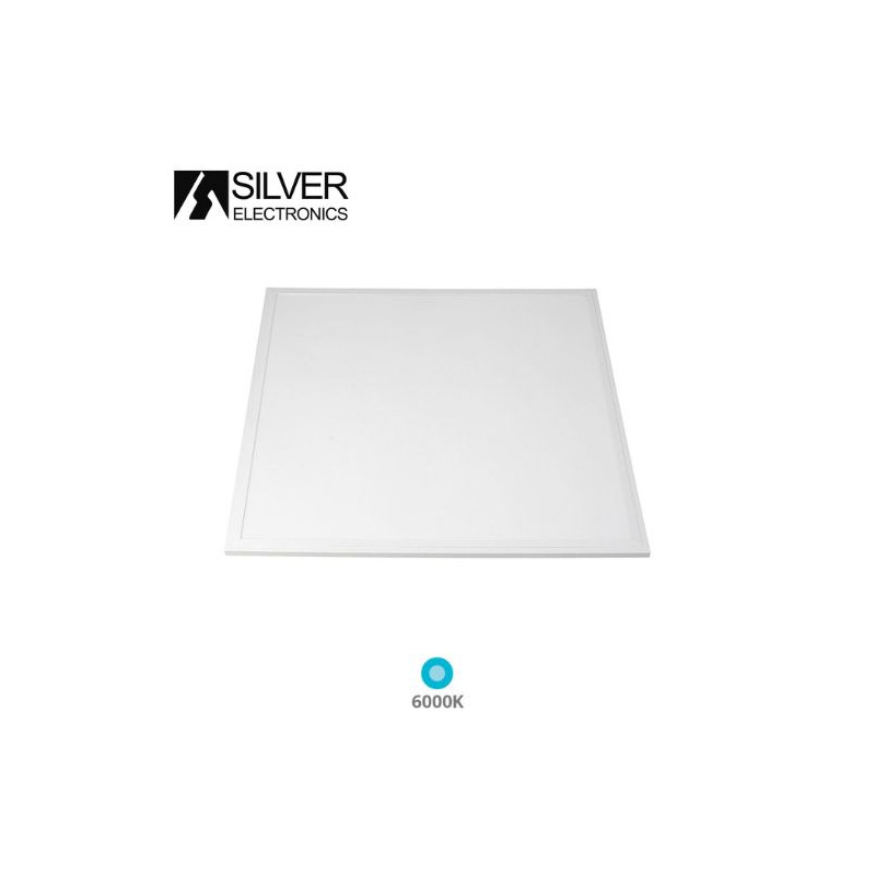 Panel LED Cuadrado 36w 6000K 3500Lm EMPOTRABLE Color del marco Blanco 60x60cm MACE SILVER C6
