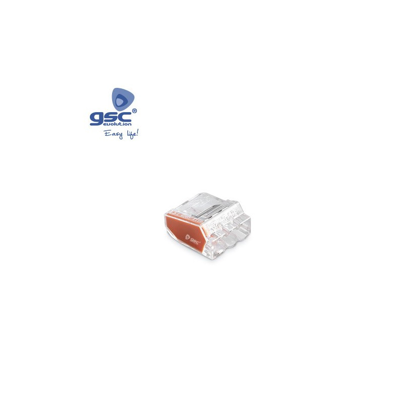 Conector empalme rápido 3 vias 0.5-2.5mm Naranja Bolsa 5 unidades GSC C1/0