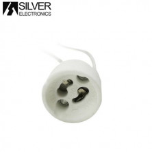 Portalámpara GU10 230V Cable 15cm en bolsa de 50 uds. SILVER C1