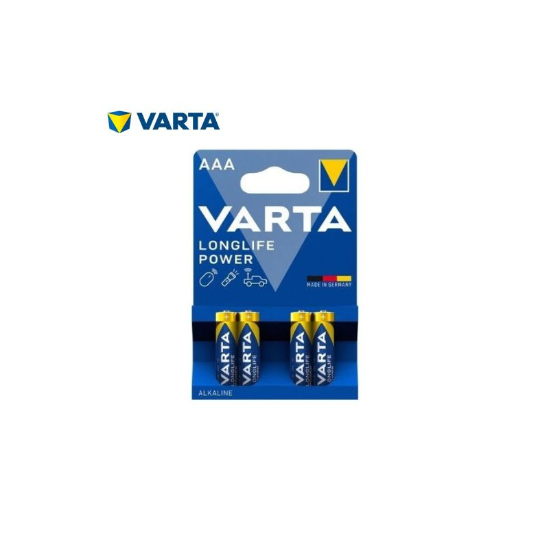 Pila Alcalina AAA LR03 1,5v Longlife Power Blíster 4 pilas VARTA