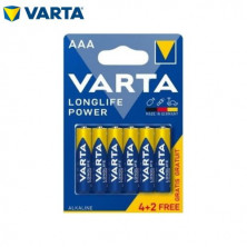 Pila Alcalina AAA LR03 1,5v Longlife Power Blíster 4+2 pilas VARTA