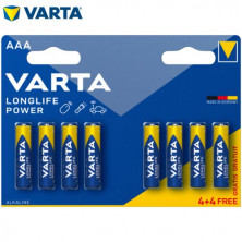 Pila Alcalina AAA LR03 1,5v Longlife Power Blíster 4+4 pilas VARTA