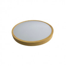 Plafón techo LED Redondo 18w CCT Tono luz ajustable 1800Lm Diámetro 285x60mm Madera Hydra SILVER C10