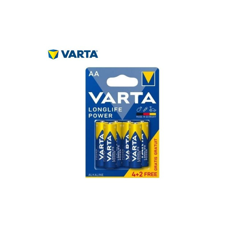 Pila Alcalina AA LR06 1,5v Longlife Power Blíster 4+2 pilas VARTA