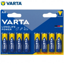 Pila Alcalina AA LR06 1,5v Longlife Power Blíster 4+4 pilas VARTA