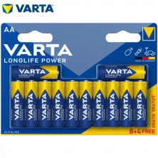 Pila Alcalina AA LR06 1,5v Longlife Power Blíster 8+4 pilas VARTA