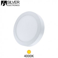 Downlight LED Redondo SUPERFICIE 20w 4000K Marco Blanco 225x40mm SILVER
