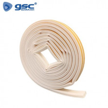 Burlete de silicona adhesivo 9mm grosor y 6m largo Blanco GSC C1/24