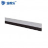 Burlete PVC con flecos adhesivo 1m Plata GSC C24/96