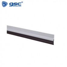Burlete PVC con goma adhesivo 1m Plata GSC C24/96