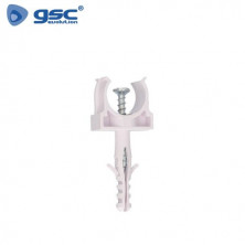 Fijadores de tubo con taco Diámetro 16mm Pack 100 uds GSC C1/1